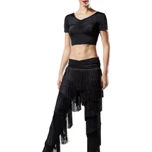 Латинское танцевальное платье Взрослый Латинский костюм для танца живота брюки леггинсы для танцев Брюки с кисточками шаг на представление одежда леггинсы для танцев