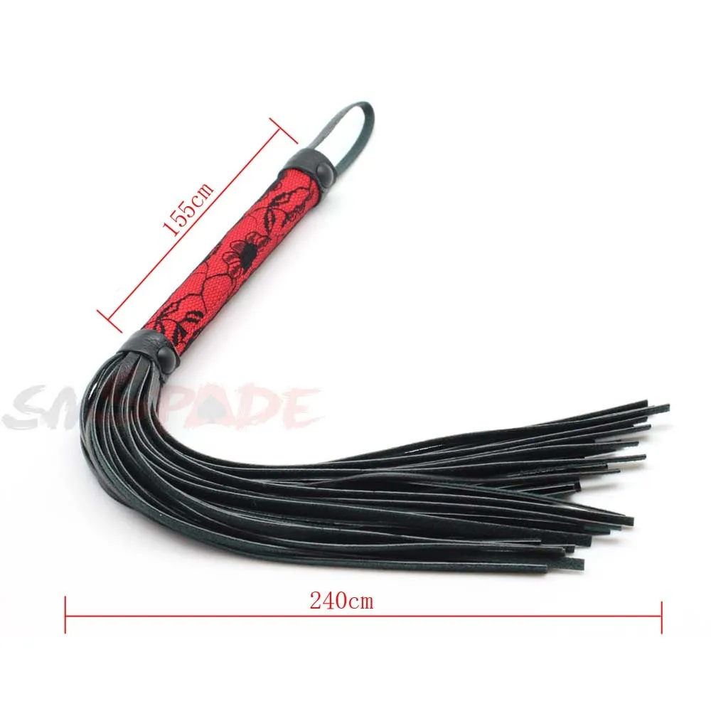 Red-lace-whip-flogger-whip-sex-spanking-whip-knout-for-couples-PU-leather-tails-whip-erotic