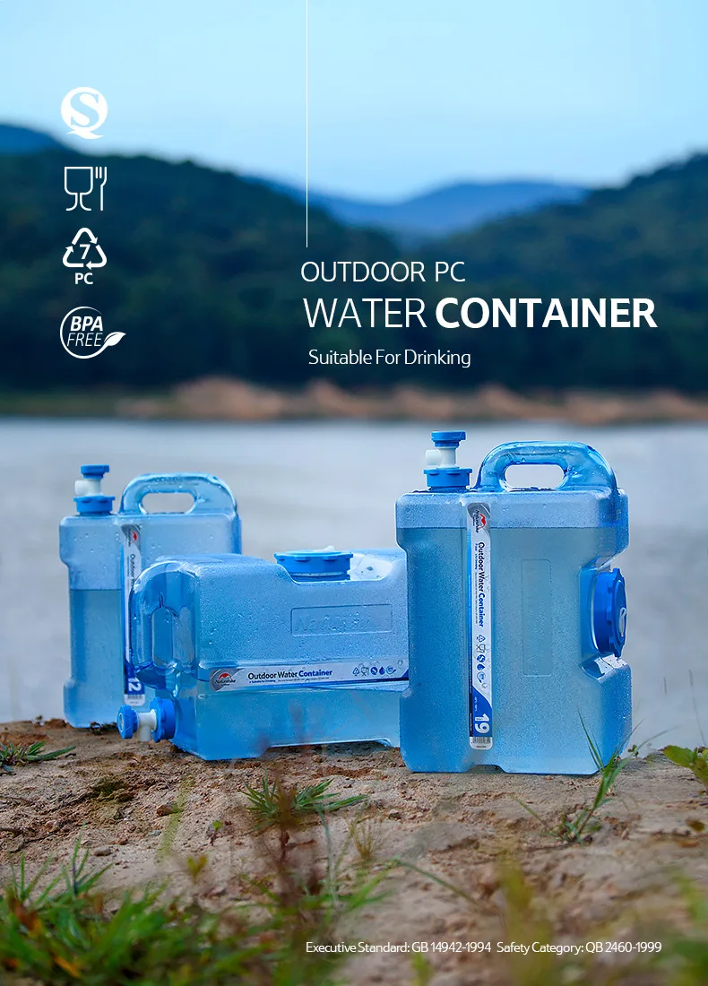 Naturehike еда класс PC 12L 19L 24L бочка для воды кемпинг контейнер для воды Открытый Туризм походы резервуар для воды NH18S024-T