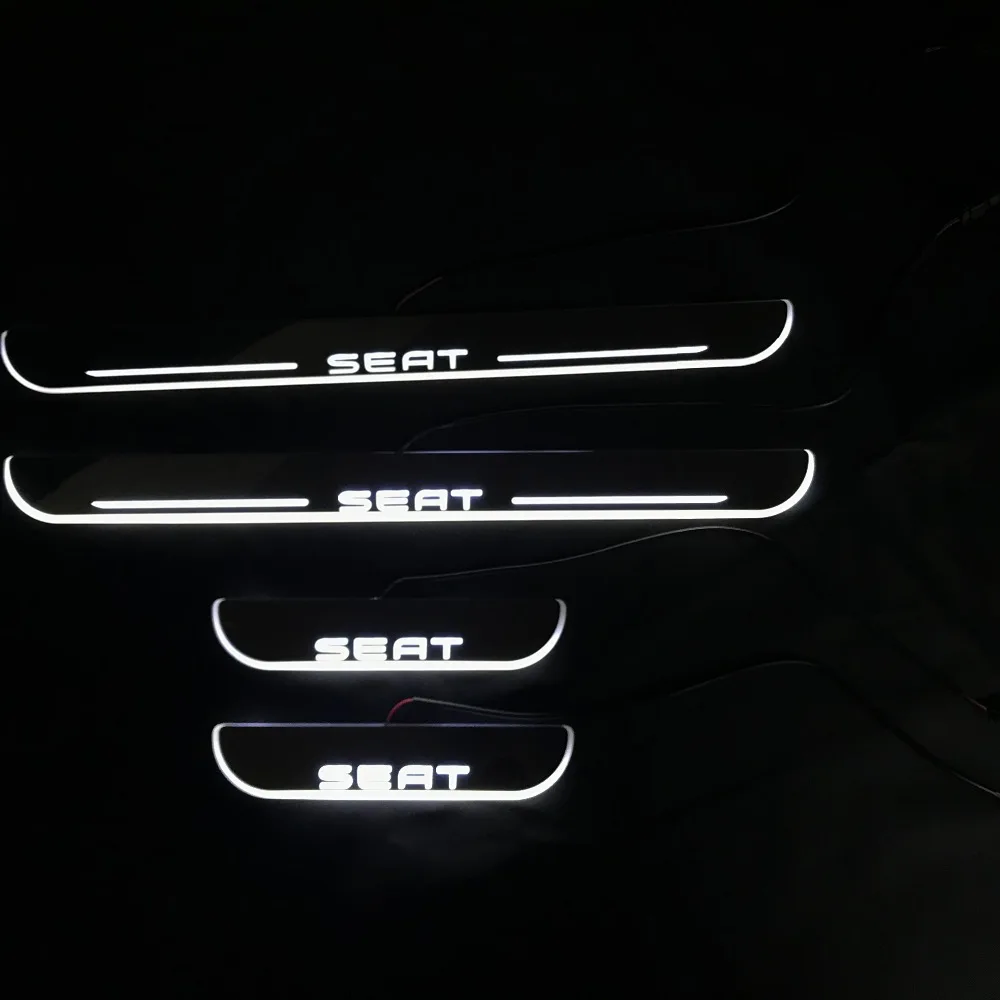 RQXR led перемещение двери Накладка для Seat leon динамический дверной порог пластина