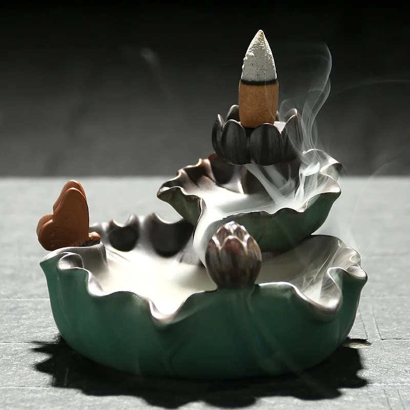 Lotus Pond Moonlight Multi purpose Incense Burner, Ceramic Burner