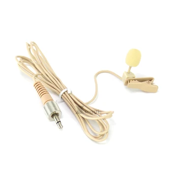 

Invisible Wired Condenser Lavalier Microphone 3.5mm Jack Screw Lock Tie Clip on Lapel Mic Mike For Wireless Bodypack Transmitter