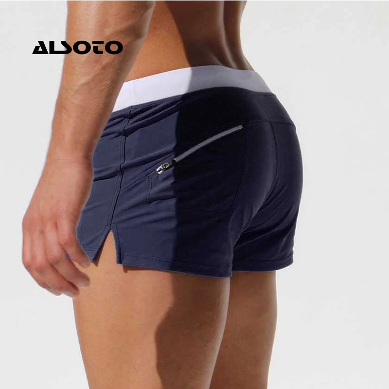 ALSOTO ملابس السباحة الرجال مثير الصيف رجل سروال سباحة قصير ملخصات بيكيني قيعان مايو سونجا شورتات للبحر Stroj Kapielowy Badpak Swimshorts