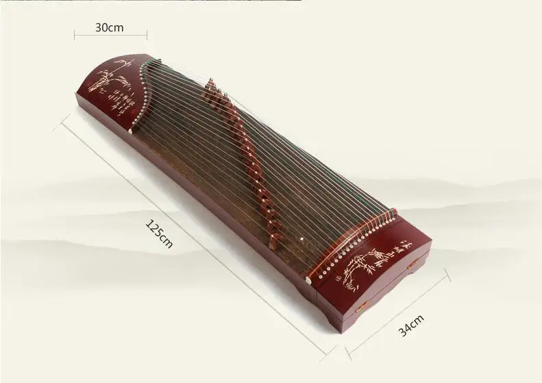 125 см ребенок используется профессиональный 21 струнный китайский zither 3/4 размер мини guzheng Профессиональный копания инкрустации Твердые Гу Чжэн зитер