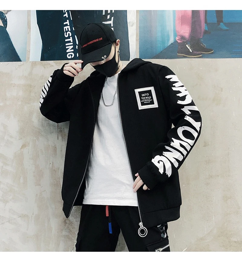 Patchwork Oversize Windbreaker Pullover Jackets Male Coats Vintage Varsity Jacket   (8)
