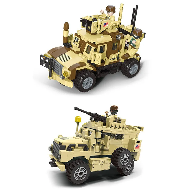 

Military World Patrol Sniper and Backup Model Assembly DIY Building Toy Car for War Chariot