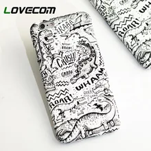 LOVECOM модный пластиковый Матовый Жесткий Чехол для iPhone 5 5S SE с изображением динозавра из мультфильма Freehand 6S Plus 7 8 Plus X чехол-накладка