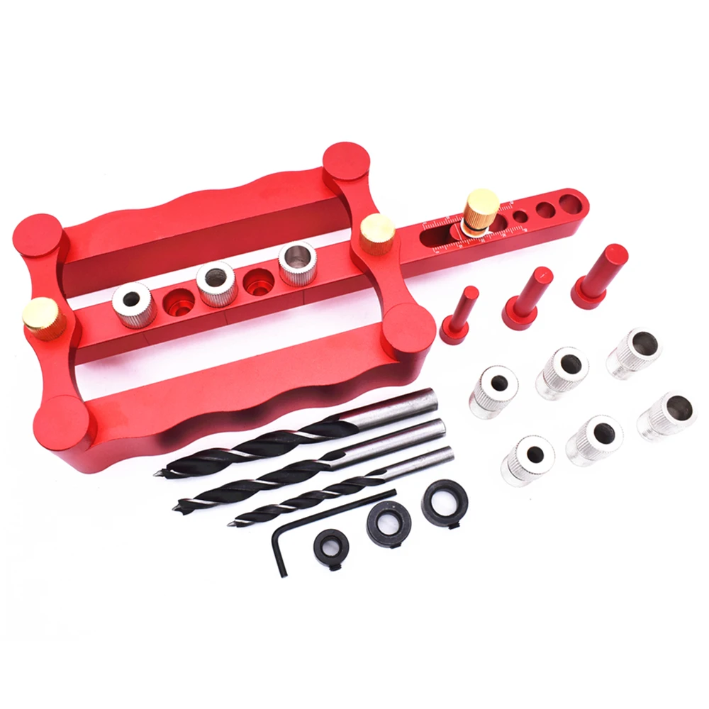 Self Centering Dowelling Jig Set 6/8/10mm Metric Dowel Drilling Bits for Wood Working Joinery