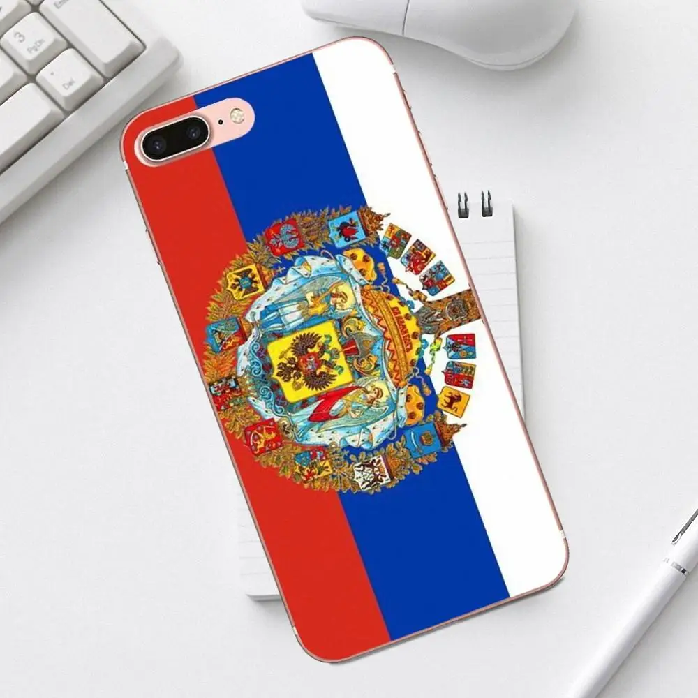 Флаг Российской империи для iPhone 4 4S 5 5C SE 6 6S 7 8 Plus X XS Max XR Galaxy A3 A5 J1 J3 J5 J7 2017 роскошный