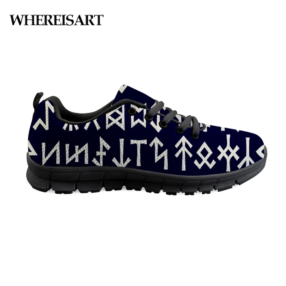WHEREISART Shoes Men Air Mesh Shoes For Man Viking Rune Arrows Mens Sneakers Casual Teenager Boys Cushioning Men'S Shoes Cool WHEREISART Shoes Men Air Mesh Shoes For Man Viking Rune Arrows Mens Sneakers Casual Teenager Boys Cushioning Men'S Shoes Cool