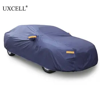 

Uxcell Blue Car Cover Outdoor Weather Waterproof Breathable Scratch Rain Snow Heat Sun UV Resistant Universal Covers For Car