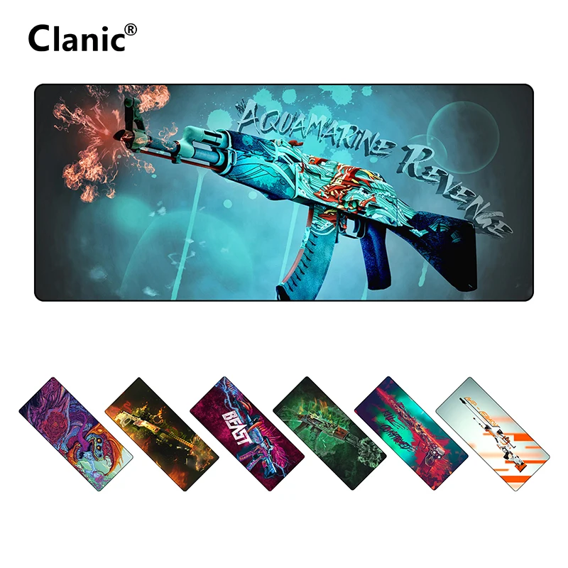 Игровой коврик для мыши 700*300 Оверлок Для CSGO аквамарин месть пожар змея CS GO дракон
