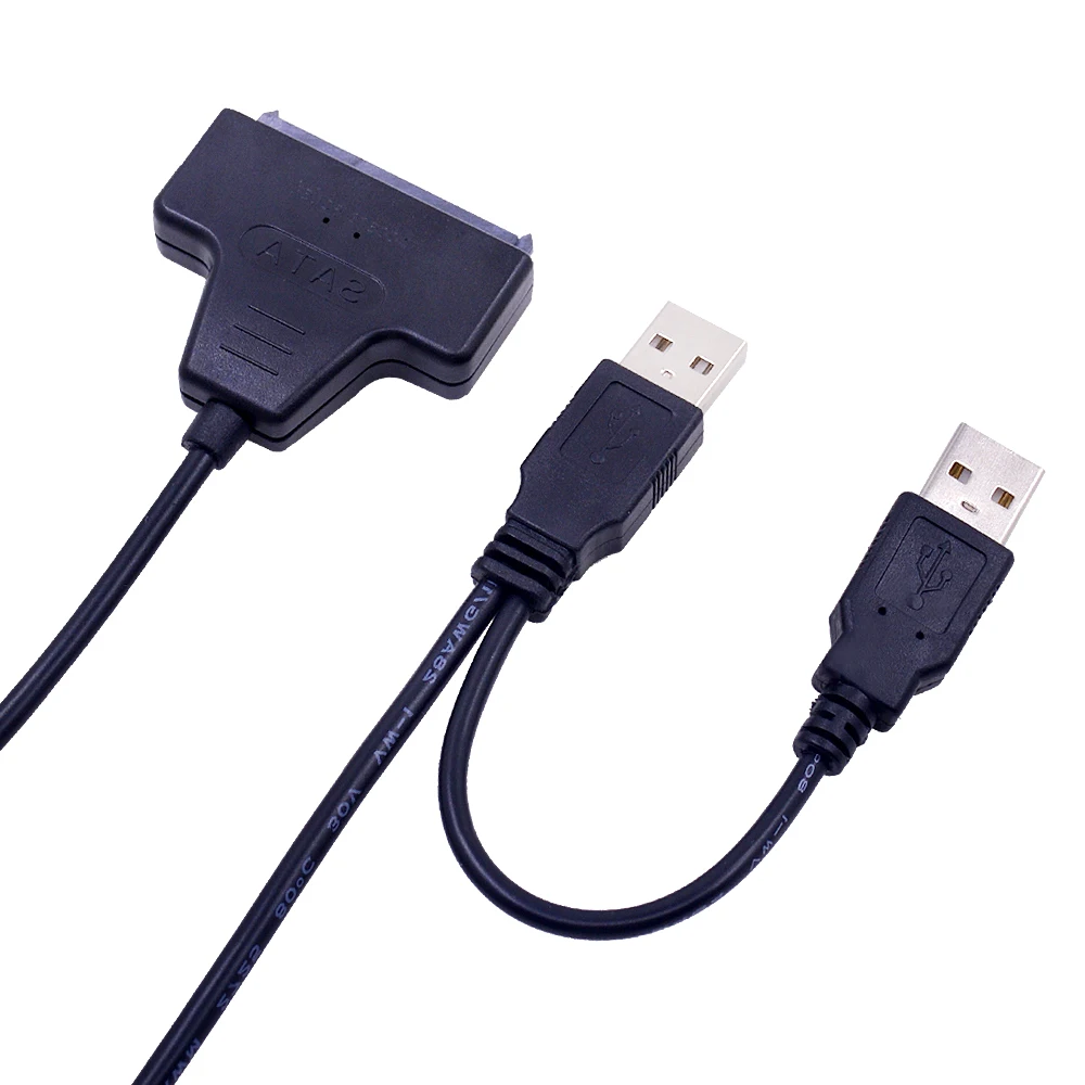 CHIPAL 10 шт. USB 2 0 до 7 + 15 22Pin SATA 3 кабель адаптер для ноутбука 5 дюйма SSD HDD Внешний