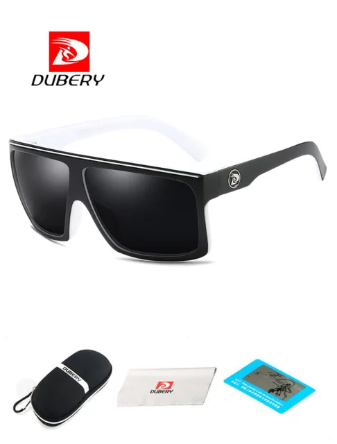 DUBERY Brand Design Polarized HD Sunglasses Men Driving Shades Male Retro Sun Glasses For Men Summer Mirror Square Oculos UV400