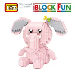 LOZ слон Monckeychi алмазные блоки игрушки Миниатюрные строительные фигурки I Block Fun подарок на день рождения для детей мальчик девочка друг