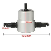 attachment מקדחה מתכת חיתוך גיליון Dual Head הכרסמן חור Cutter המסור לקדוח כלי תקול מקדחה זוגי ראש Attachment הכרסמן Sheet Metal Cut (5)