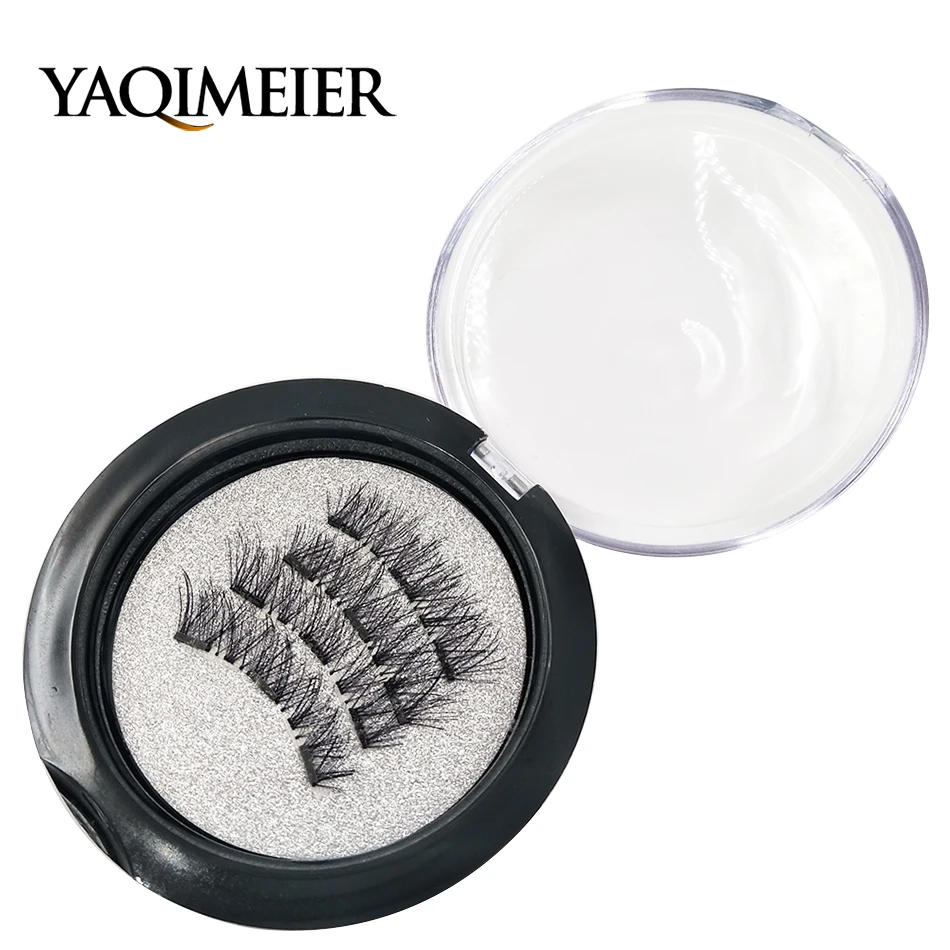 

YAQIMEIER Crisscross Messy Eyelashes Good Synthetic Hair Full Strip Magnet Lashes Reusable Makeup Magnetic Eyelashes Extension