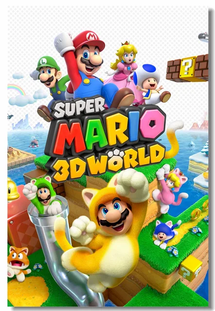 Special Price Custom Canvas Wall Mural Super Mario 3D World Poster Super Mario Wall Sticker Video Game Wallpaper Bar Dining Room Decals #0492# Special Price Custom Canvas Wall Mural Super Mario 3D World Poster Super Mario Wall Sticker Video Game Wallpaper Bar Dining Room Decals #0492#