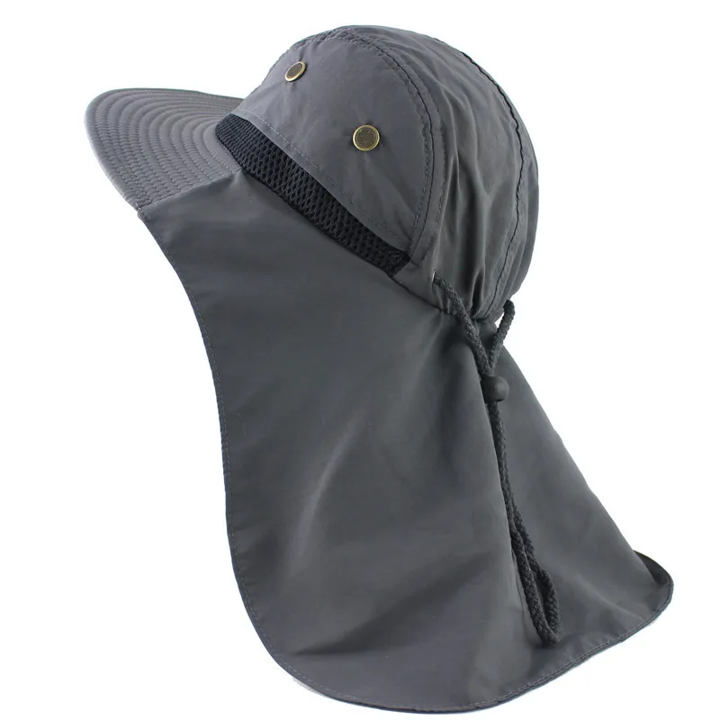 

NEW-Hat With Neck Fishing Hiking Outdoor Uv Protection Sun Hat