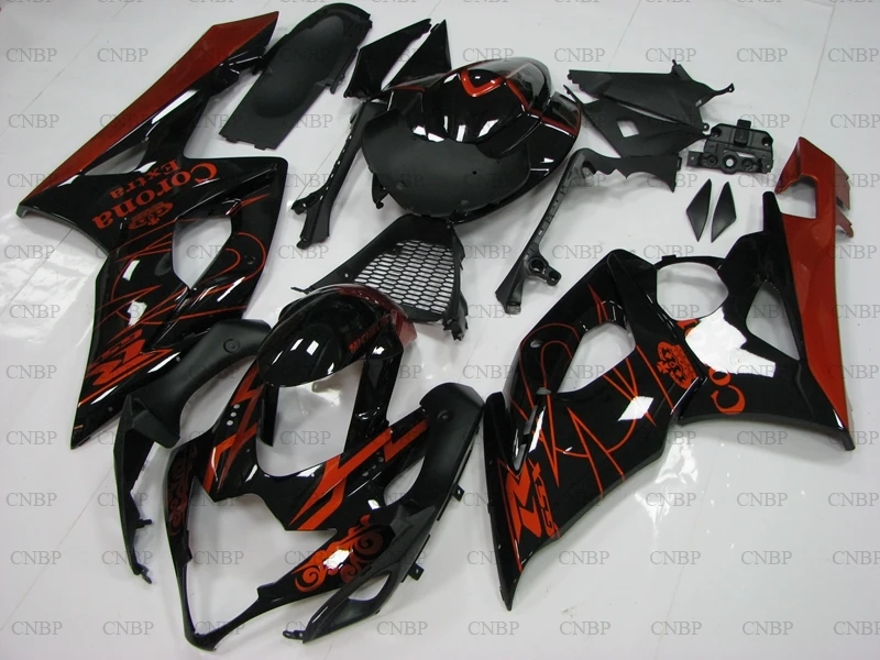 GSX R1000 2005 2006 K5 Abs обтекатель R 1000 05 обтекатели GSXR 06 черный красный Abs|Пластиковые и