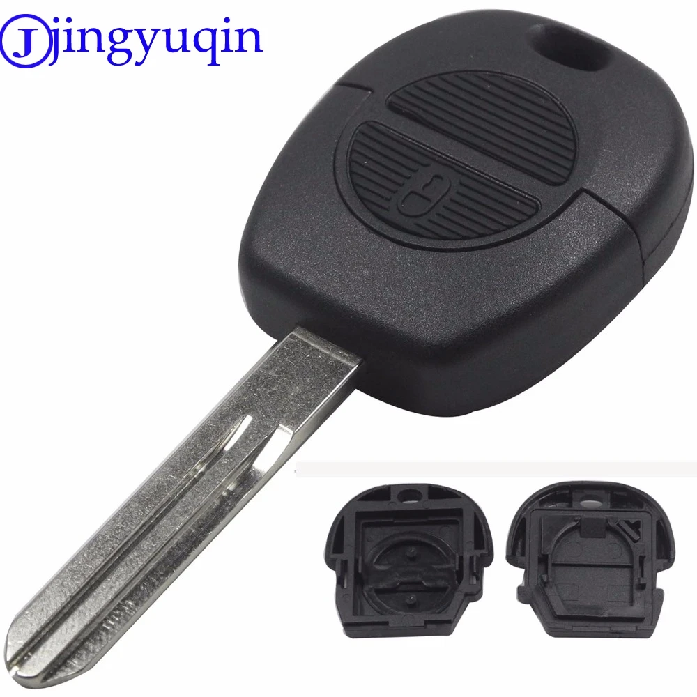 

jingyuqin for Nissan Key Shell 2 Button Car Key Shell Replacement Cover Uncut A33 Blade for Nissan Micra Almera Primera X-Trail