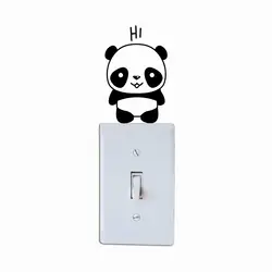 Панда-5 Творческий светильник в форме панды переключатель Стикеры мультфильм Ainimal стены винила Стикеры для детской комнаты дома обои