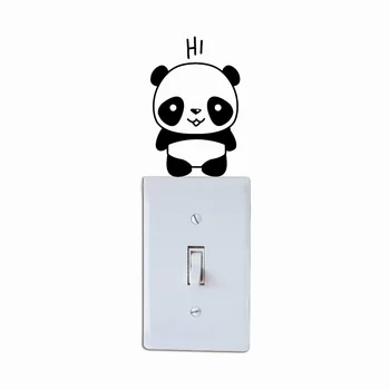

Panda-5 Creative Panda Light Switch Sticker Cartoon Ainimal Vinyl Wall Sticker for Kids Room Home Wallpaper