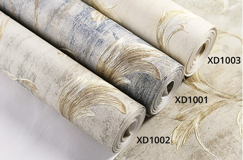 Leaves Pattern Luxury Grey Textured Wallpaper Modern Gray Wall Paper Roll Living room Bedroom 3d Background Home Decoration