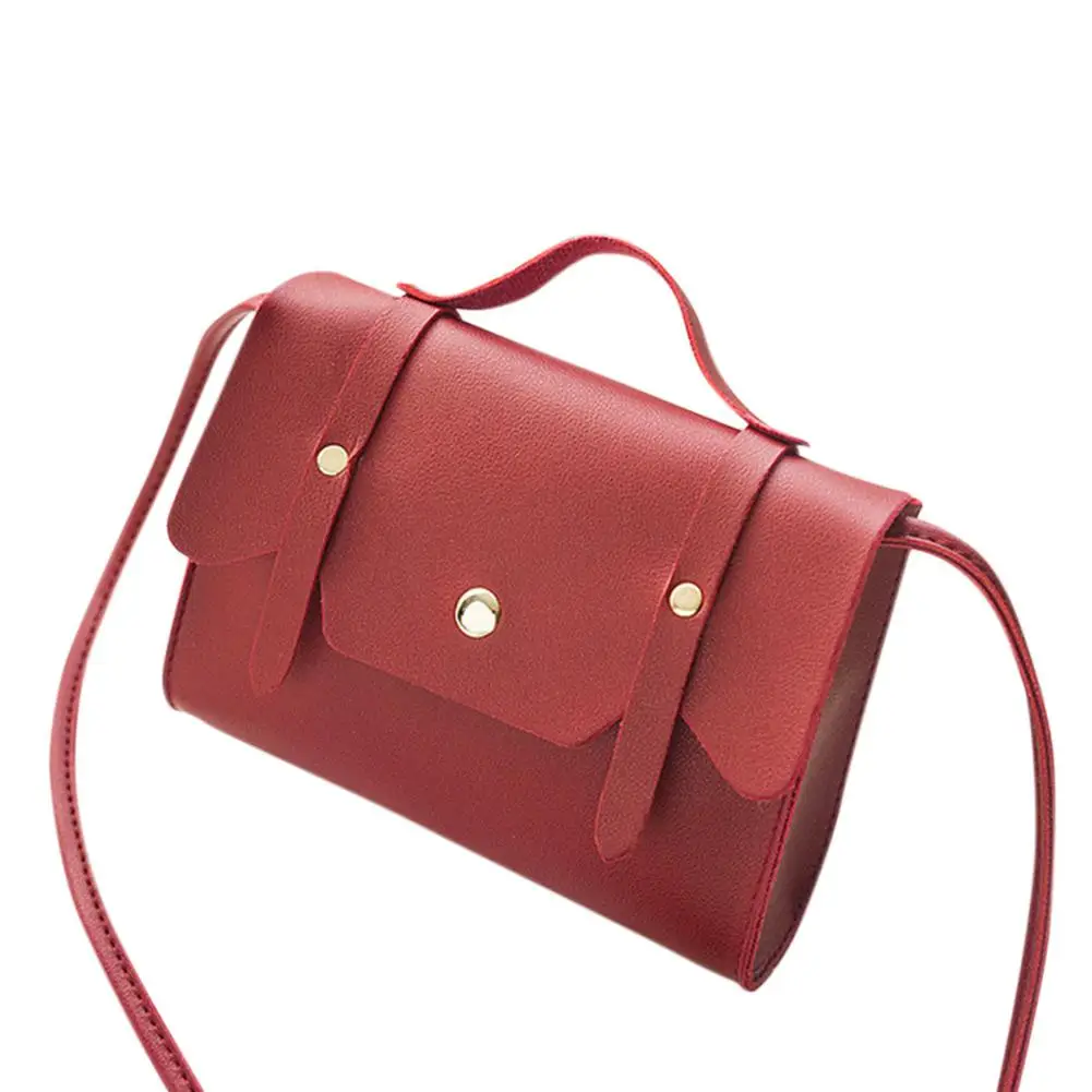 Женская сумка, модная кожаная простая одноцветная сумка, маленькие сумки через плечо, сумки через плечо для девочек, сумки-мессенджеры, сумка для телефона zk30 - Цвет: red