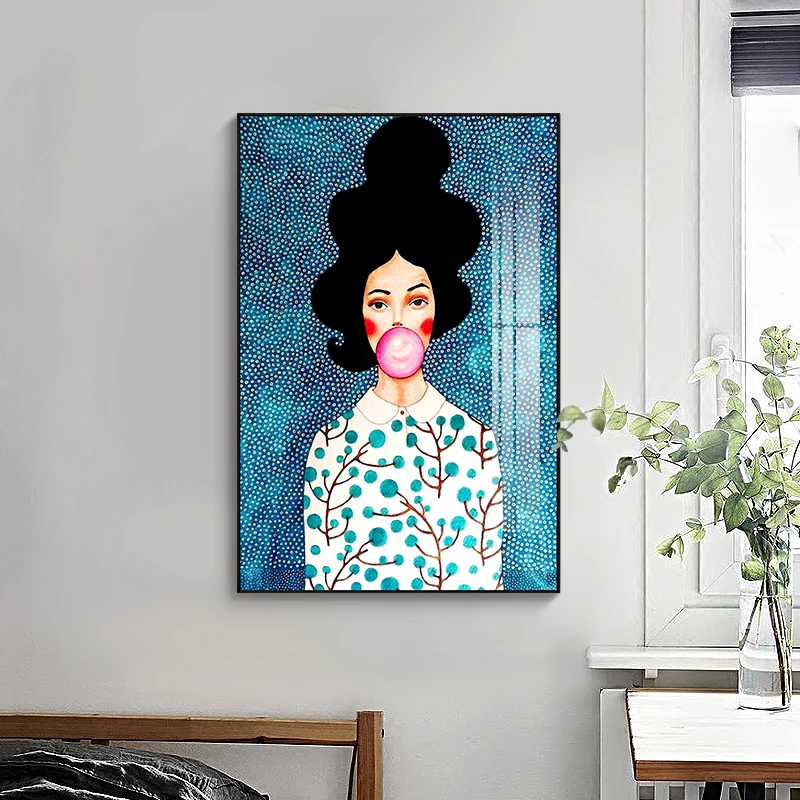 

Nordic Modern Style Handdraw Characters Colorful Canvas Painting Poster Print Decor Wall Art Pictures For Living Room Bedroom