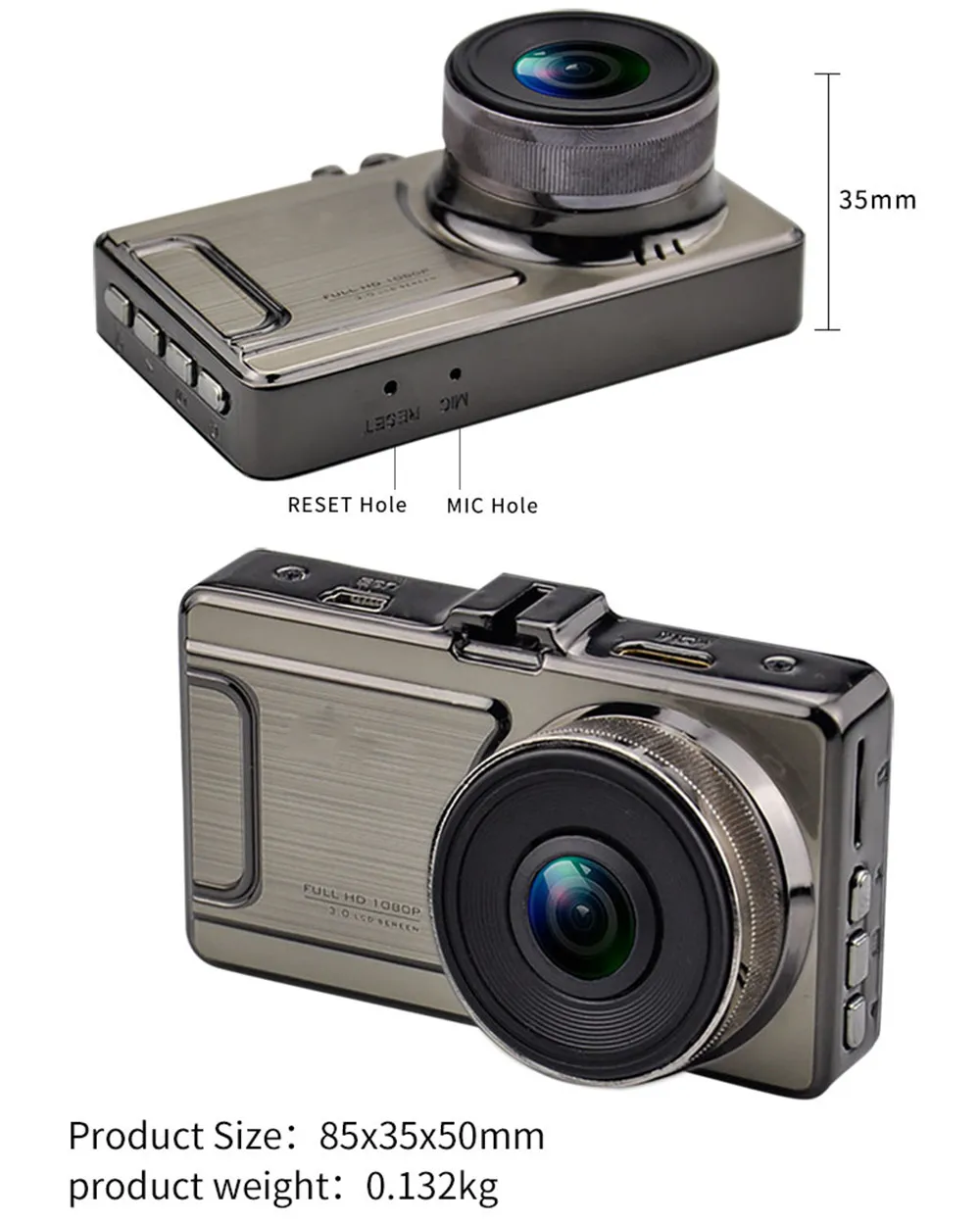 Автомобильный видеорегистратор Камера авторегистратор Full HD 1080P Автомобильный видеорегистратор 170 с широкоугольным объективом с углом обзора в автомобиле видео Регистраторы приборной панели Камера с Ночное видение