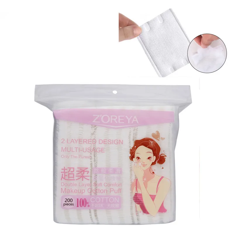 

200Pcs Natural Facial Cut Make up Cotton Pad White Cosmetic Cotton Puff вейп салфетки belleza mujer maquillaje 8W5