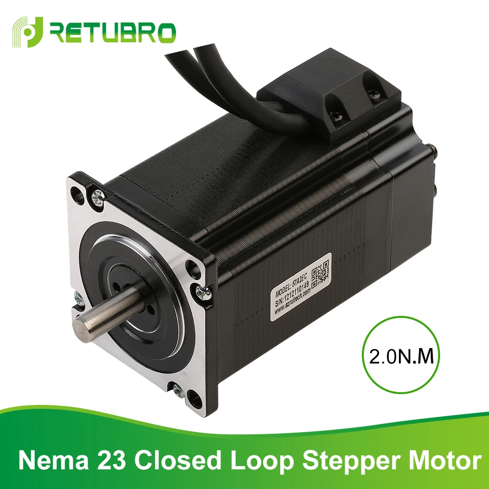 

RETUBRO Stepper Motor Easy Servo 57A2EC Nema 23 2 Phase 57mm flange 2NM 4A closed loop Stepping Motor Good faith Good Quality