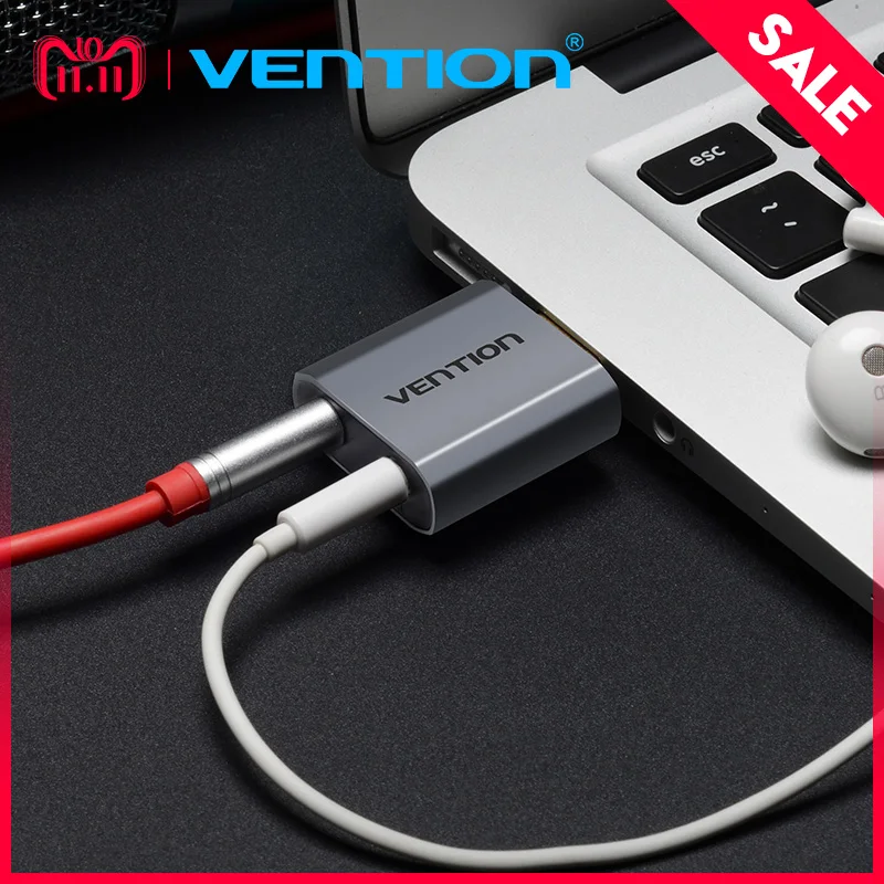 

Vention Sound Card USB 3.5mm Headphone Adapter PUBG Audio Card 7.1 External Sound Card For Earphone Speaker Laptop Computer PS4