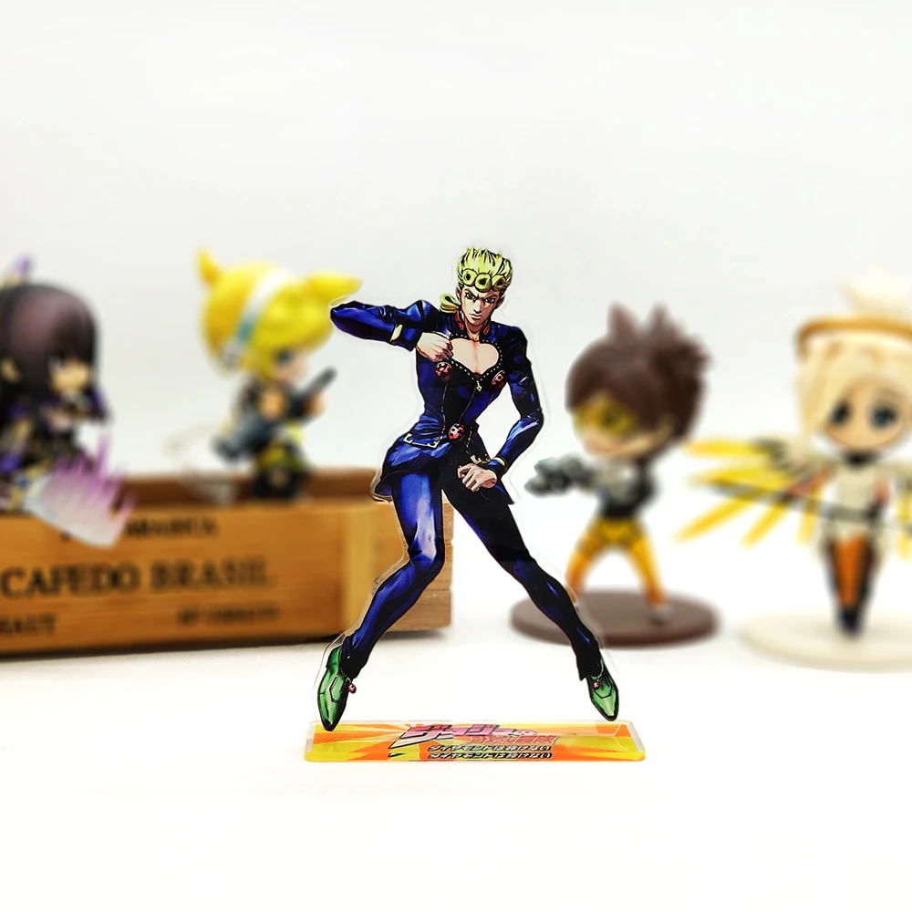ジョジョの奇妙な冒険黄金風giornoジョヴァアクリルスタンドフィギュアモデル両面プレートホルダーケーキトッパーアニメ Action Figures Aliexpress