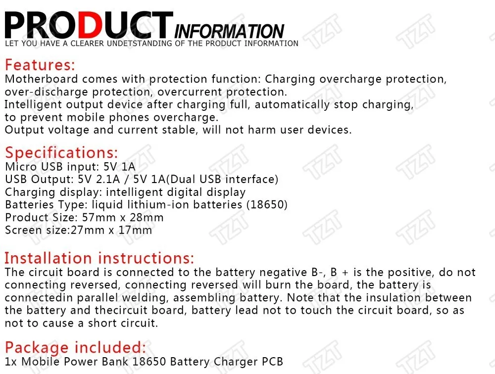 Двойной USB 5 в 1 а 18650 Мобильный Внешний аккумулятор зарядное устройство PCB модуль