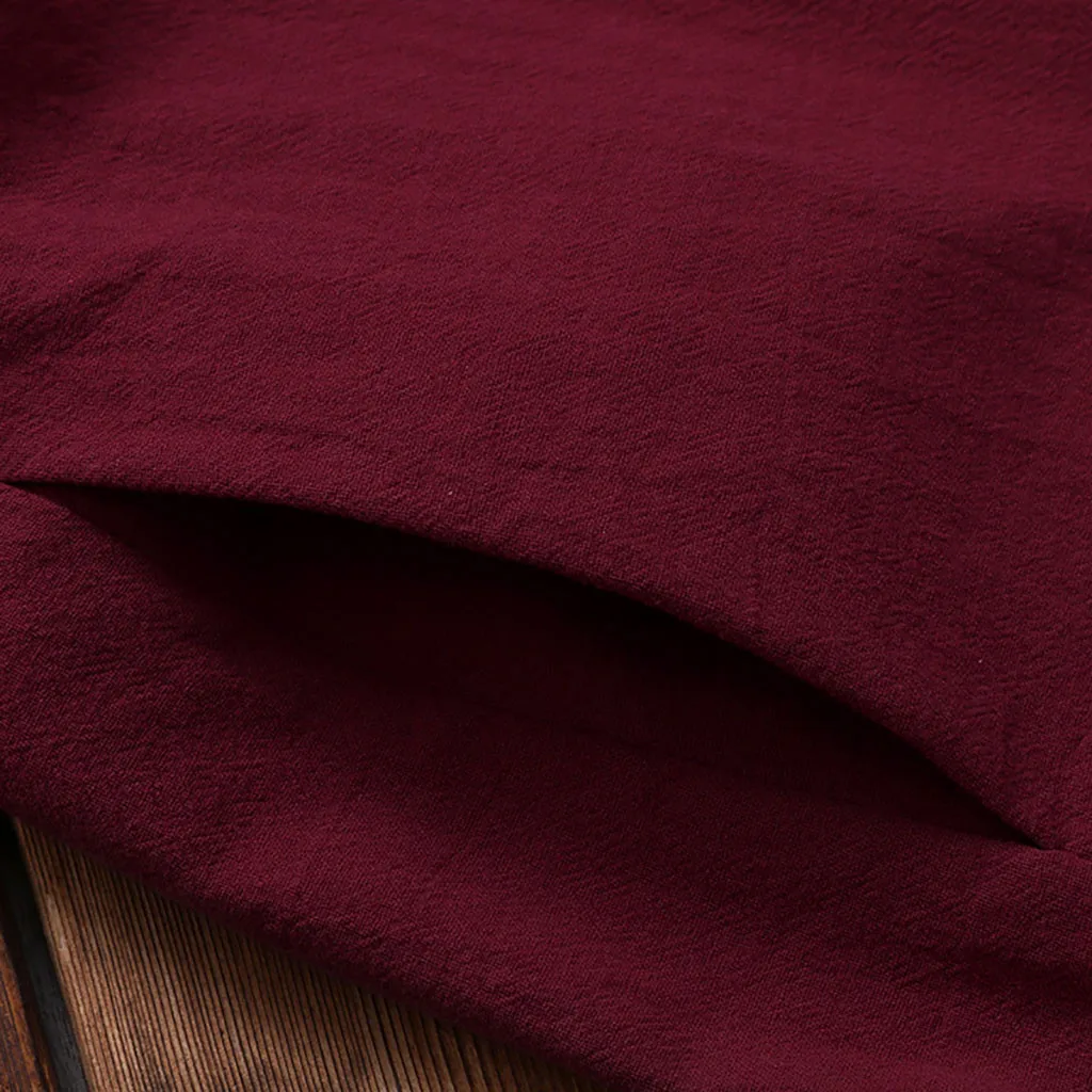 Мужской длинный Домашний халат из хлопка и льна, пижама, повседневный чистый цвет, хлопок, лен, длинный халат, домашняя ночная рубашка, Пижама, халат#0712