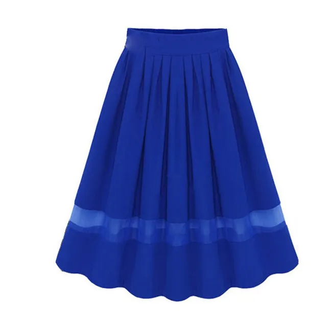 YGYEEG Women Skirt Grid Design Elastic Ladies Midi Skirt Sexy Girl Knee Length Pleated Skirts Summer Korea Clothes High Quality 1