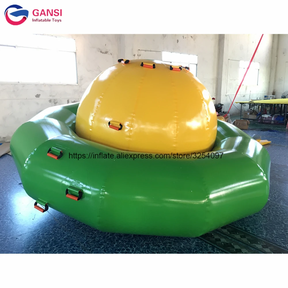 Free Air Pump 2.5M Diameter Inflatable Water Saturn Crazy Water Toy Inflatable Spinner Saturn Rocker For Adult