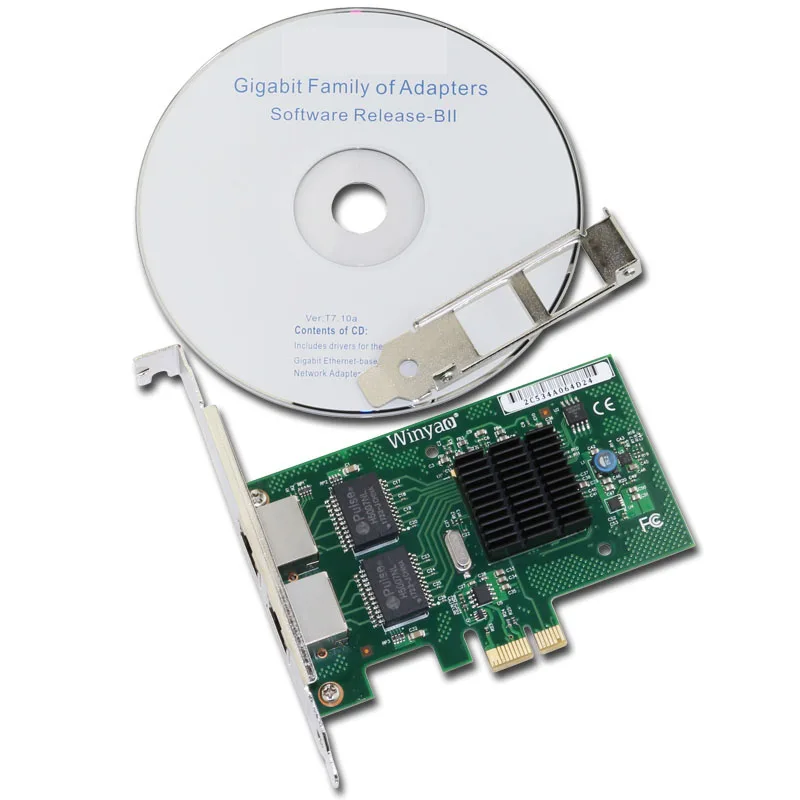 PCI-E PCI express X1 2 порта 10/100/1000 Мбит/с двойной порт Gigabit LAN сетевой адаптер NIC для BCM5709 Iscsi