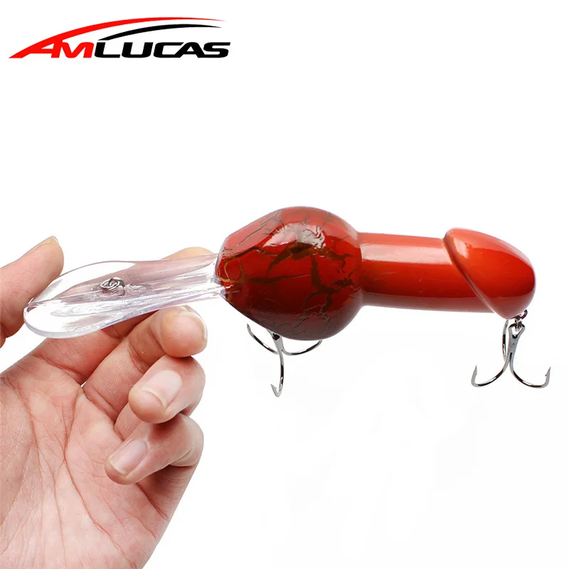 

Amlucas 14cm 26.7g Big Rattle Minnow Fishing Lure Deep Diving Jerkbait Artificial Hard Bait for bass Crankbait Wobblers WW1122