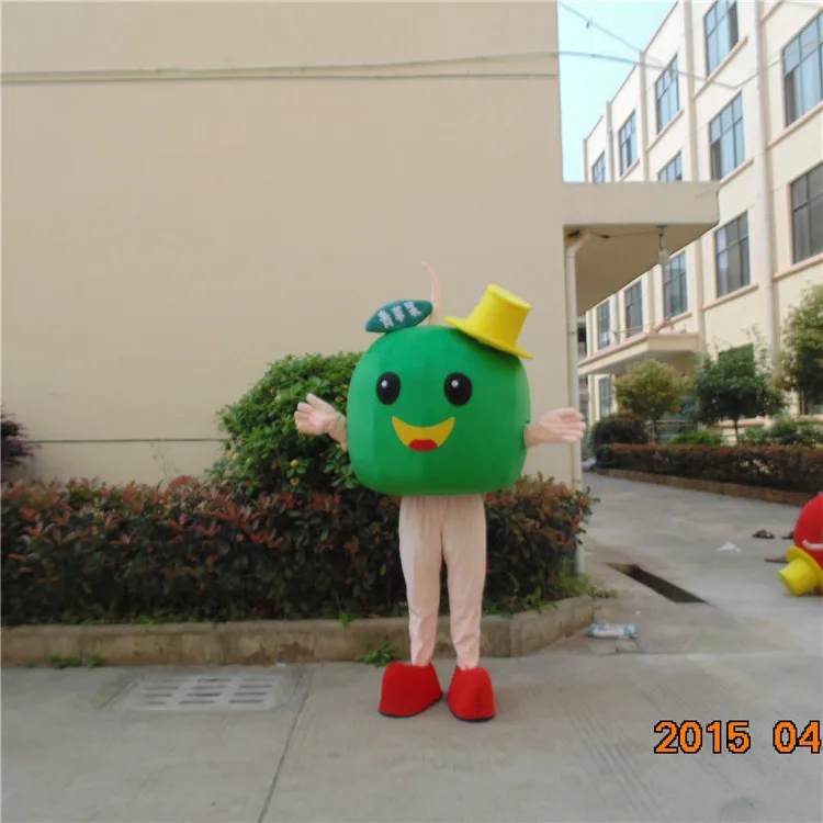 Green apple Apple Mascot Costume Cartoon Character Red Green Apple Cosplay Carnival Costume Adult Size Birthday party outfit - Color: Green apple