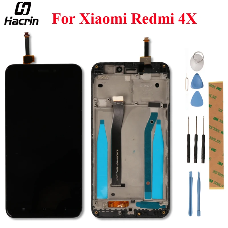 Pаспродажа Для Xiaomi Redmi 4X ЖК дисплей с сенсорным экраном + рамка дигитайзер сборка замена экрана для Xiaomi Redmi 4X Pro
