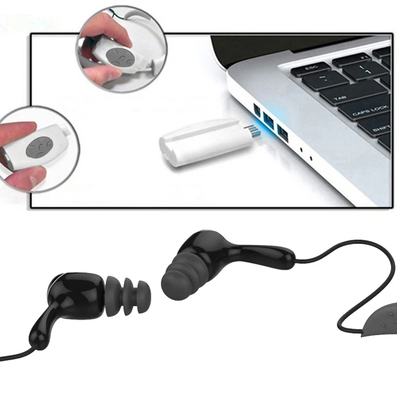 2018 New 4GB 8GB Waterproof Sport Stereo MP3 Player Earphone with FM Radio for Swimming Surfing Sport Music Player With Radio