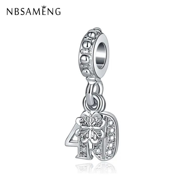 

Crystal Men 40 Women 40 bead Fit Pandora Bead Bracelet For Women Charm DIY Whirl Drop Large Hole Beads Fashion Pendant Jewelry