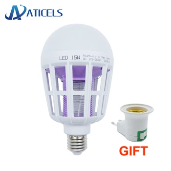 

AC175~220V LED Mosquito Killer Lamp 2 Modes E27 LED Bulb For Home Insect Anti Mosquitoes Bug Zapper Night Light