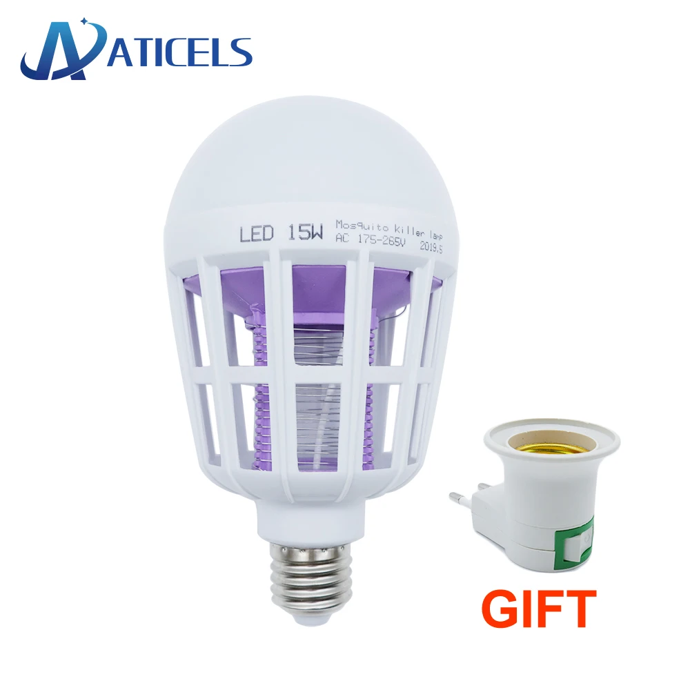 

AC175~220V LED Mosquito Killer Lamp E27 LED Bulb 2 modes Insect Anti Mosquitoes Bug Zapper Night light
