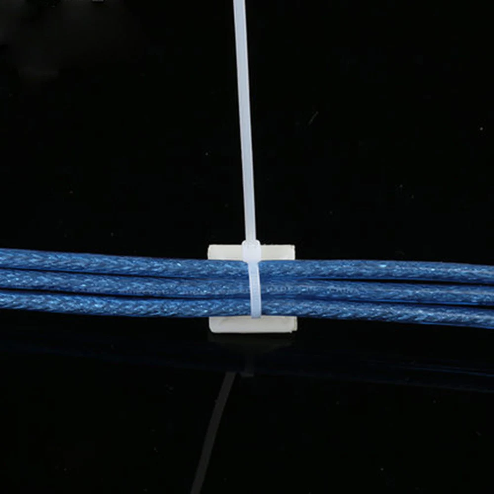 Cable Tie Mounts 100PCS 20mmX20mm Self Adhesive