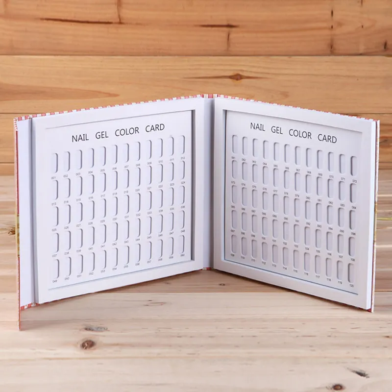 

Professional Nail Gel Polish Tips Show Color Display Card Book Chart 120 Slots Books For Nail Art Tool H7JP