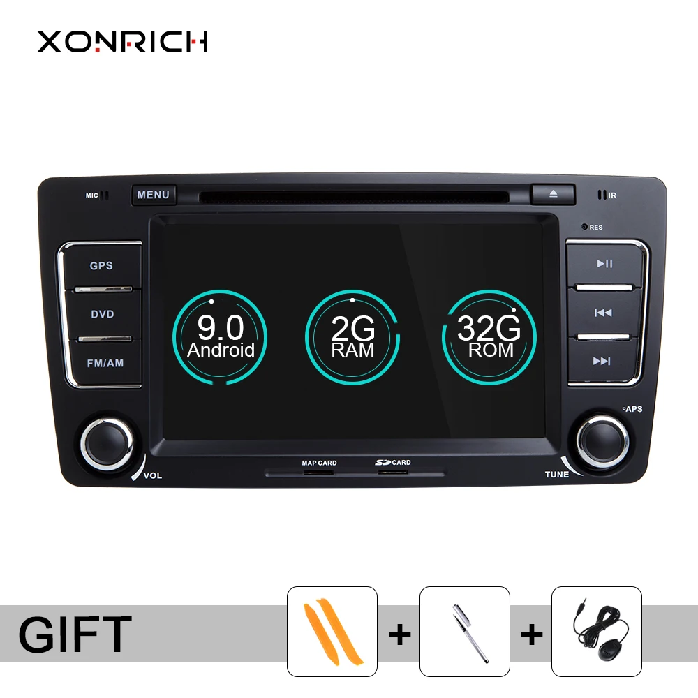 2 Din Android 9 0 автомобильный DVD-плеер для Skoda Octavia 3 A 5 A5 Yeti 2009 2010 2011 2012 2013 радио головное